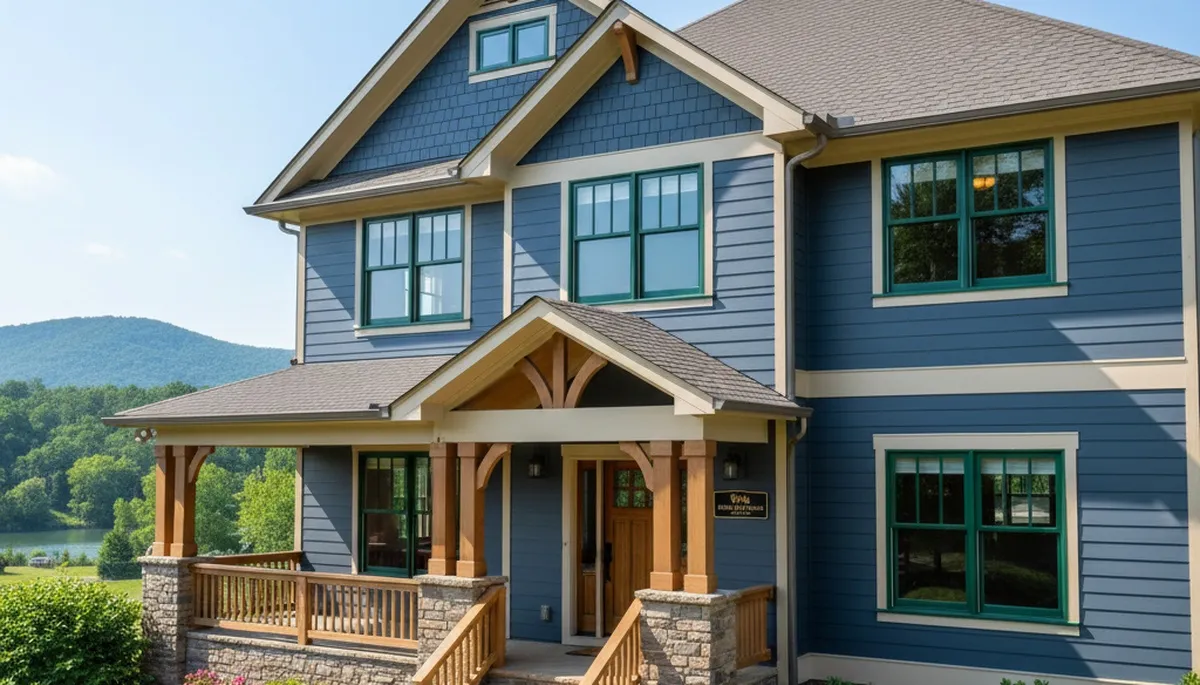 Freshly painted Knoxville TN home exterior with smooth, durable finish by local house painting experts