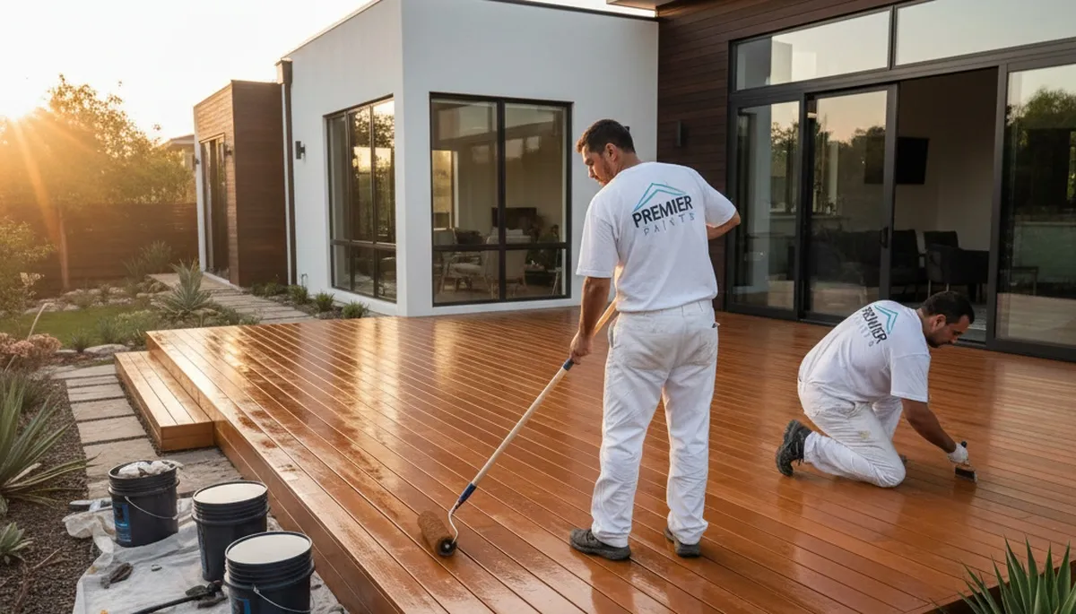 Professional deck staining and sealing by expert painters in Knoxville, TN for lasting wood protection