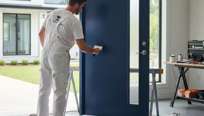 Professional door painting service by expert house painters in Knoxville, TN