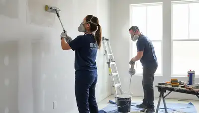 Professional drywall repair and wall restoration in Knoxville, TN home by expert painting contractors