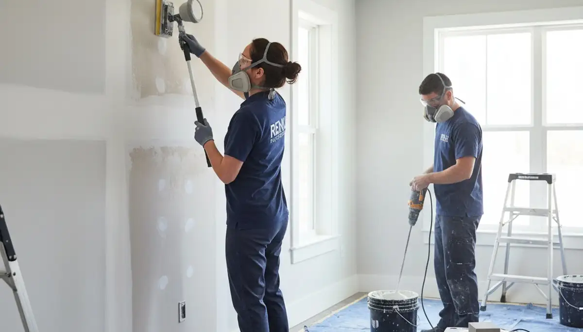 Professional drywall repair and wall restoration in Knoxville, TN home by expert painting contractors