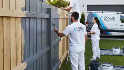Professional fence painting service in Knoxville, TN enhancing curb appeal and weather protection