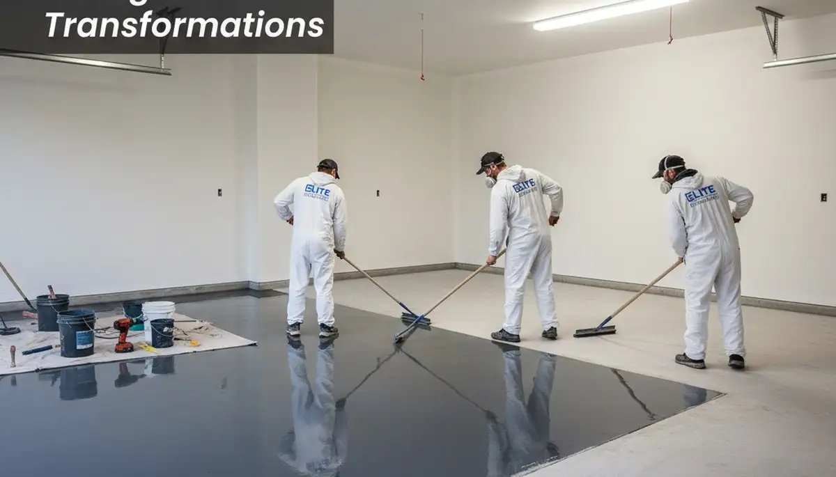 Professional epoxy garage floor coating in Knoxville, TN by local house-painting experts