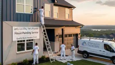 Professional house painters improving home exterior finish in Knoxville, TN