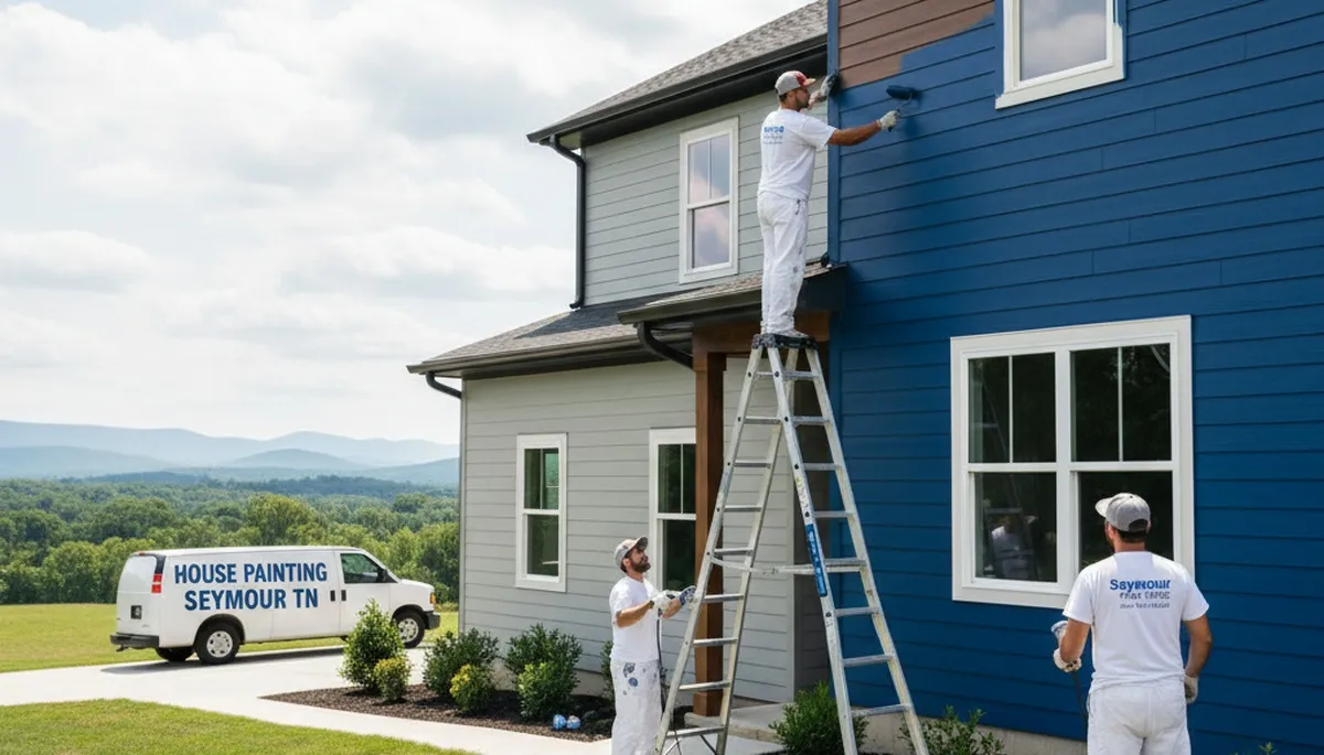 Professional house painters improving home exterior curb appeal in Knoxville, TN