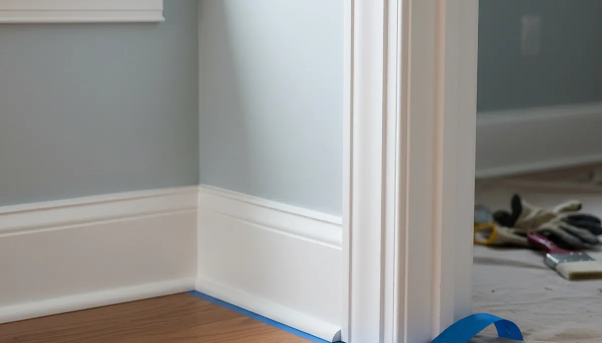Professional interior trim painting with crisp lines in a Knoxville, TN home by expert house painters