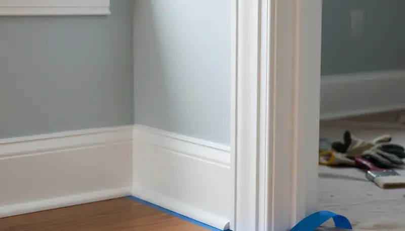 Professional interior trim painting with crisp lines in a Knoxville, TN home by expert house painters
