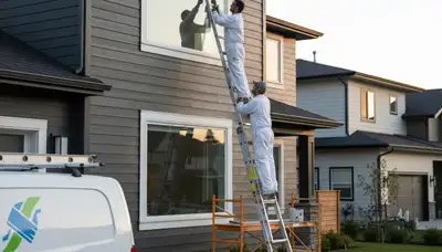 Professional siding painting on Knoxville TN home by expert house painters for lasting curb appeal