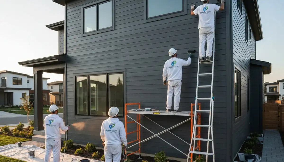 Professional siding painting on Knoxville TN home by expert house painters for lasting curb appeal