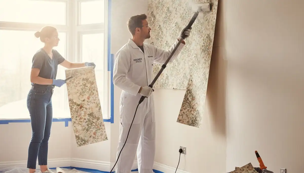 Professional wallpaper removal and wall prep by expert painters in Knoxville, TN home