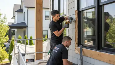 Professional wood rot repair on Knoxville, TN home exterior by expert house painters